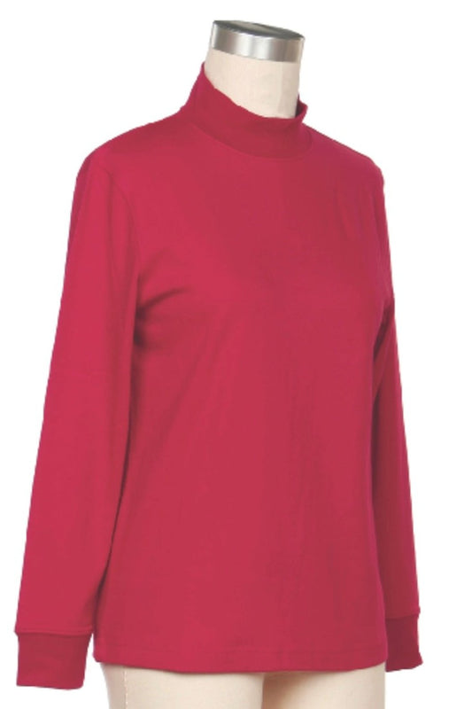 Long sleeve mock neck shirt.  Several colors and patterns