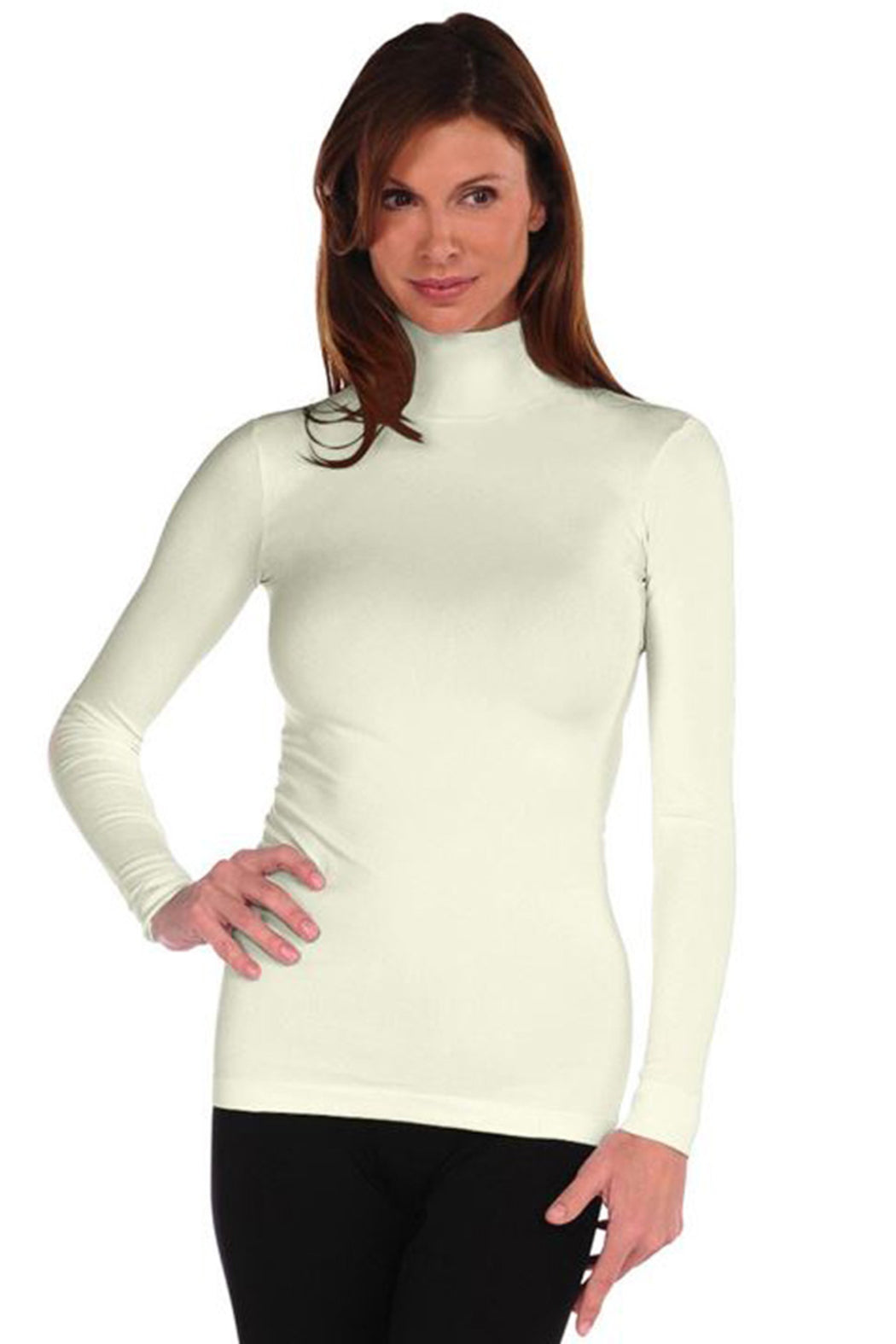 LONG SLEEVE MOCK NECK TOP