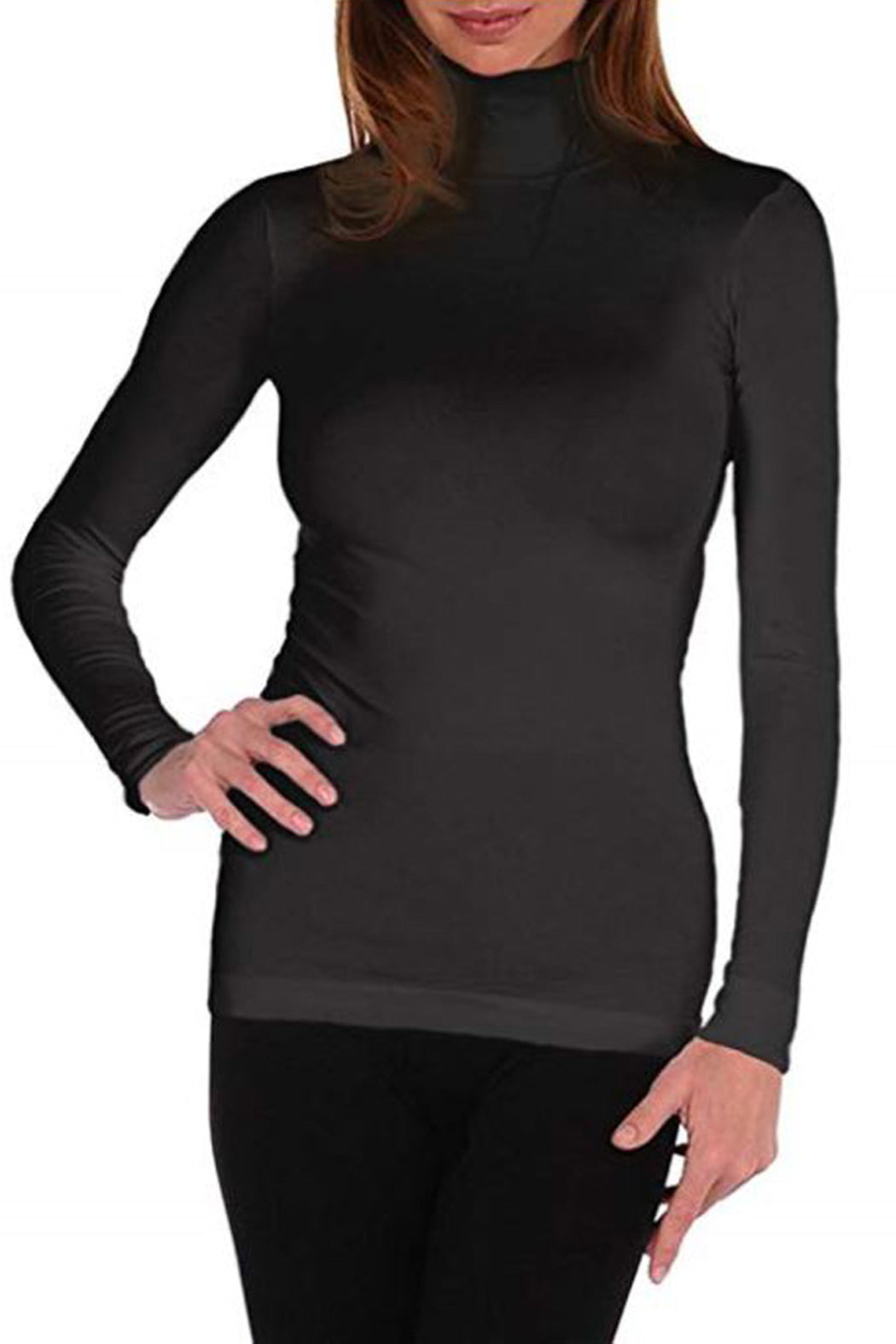 LONG SLEEVE MOCK NECK TOP