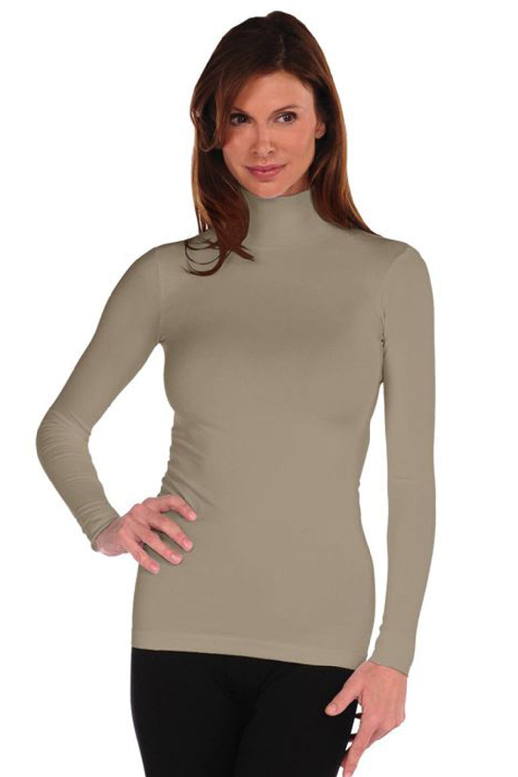 LONG SLEEVE MOCK NECK TOP