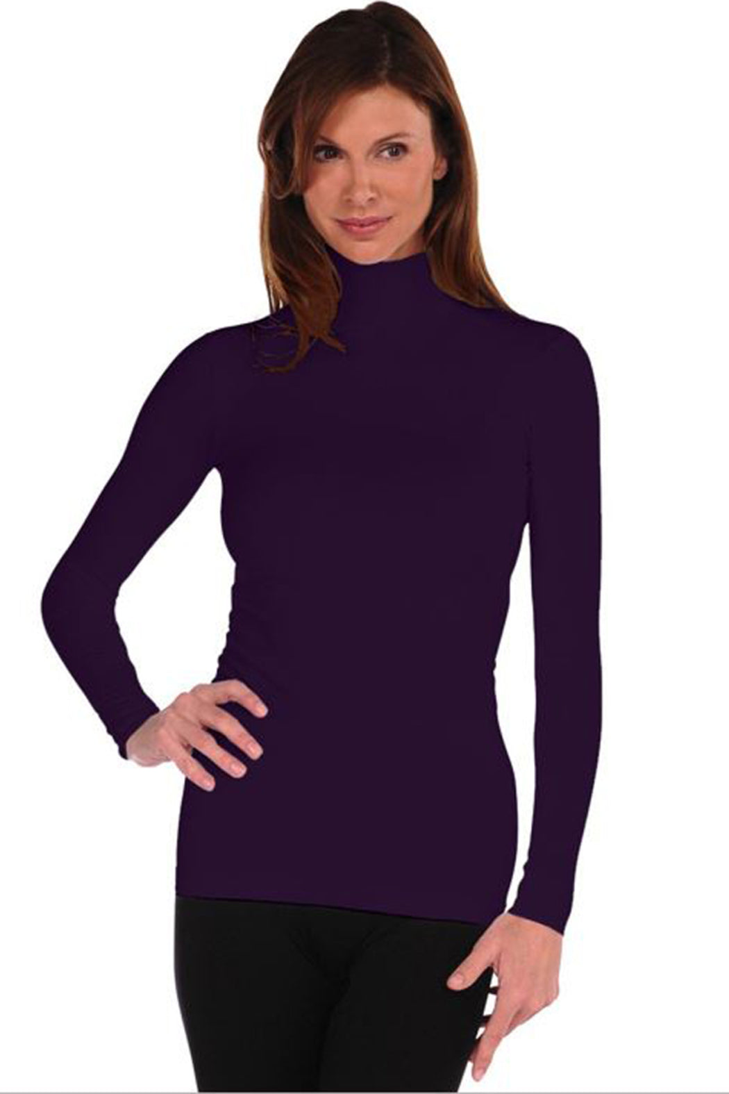 LONG SLEEVE MOCK NECK TOP
