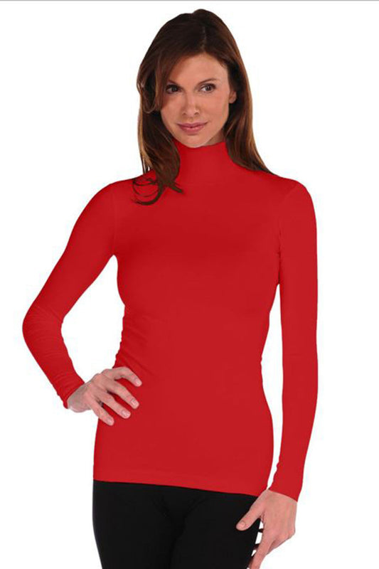 LONG SLEEVE MOCK NECK TOP