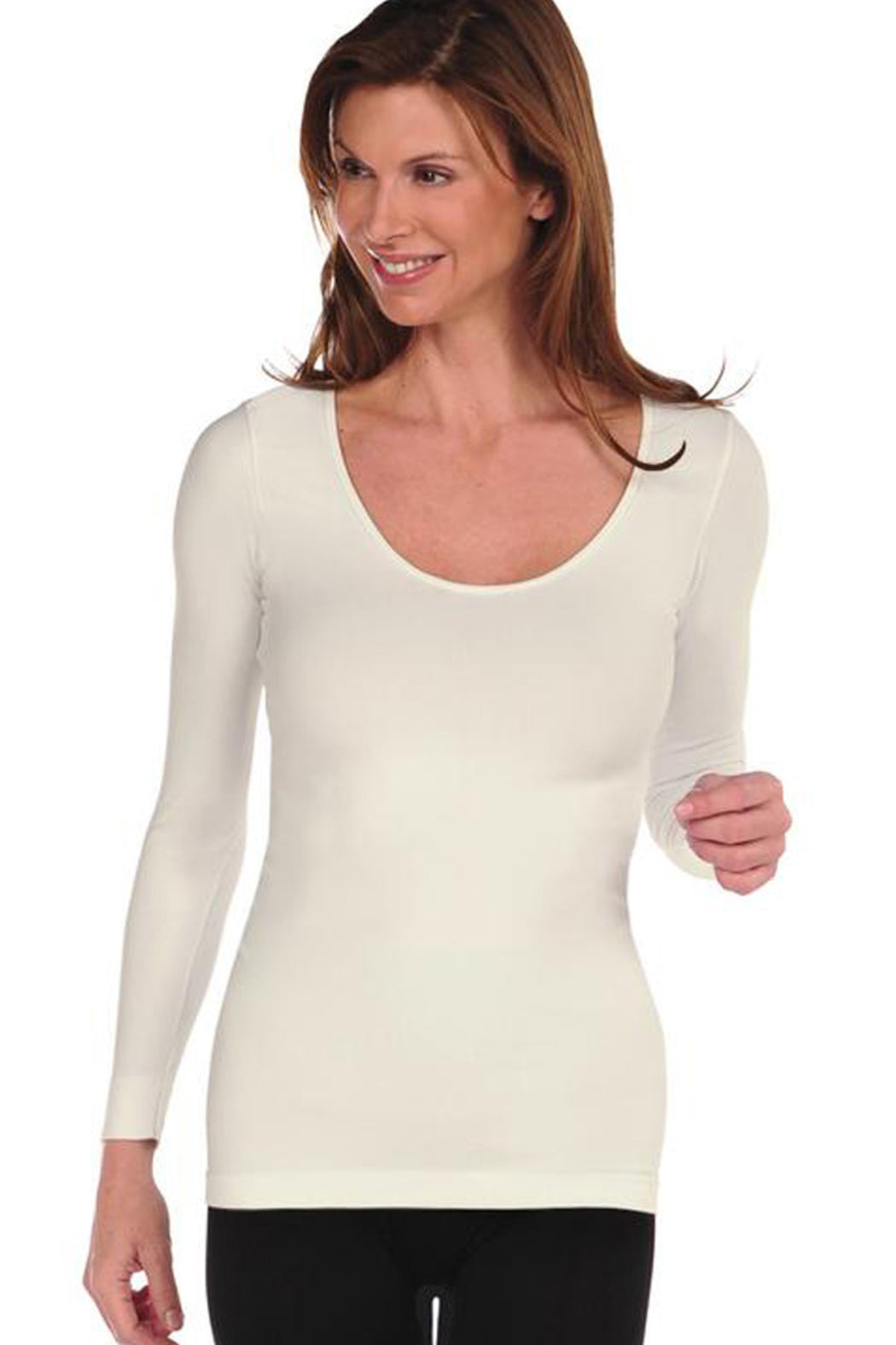 LONG SLEEVE U-NECK TOP