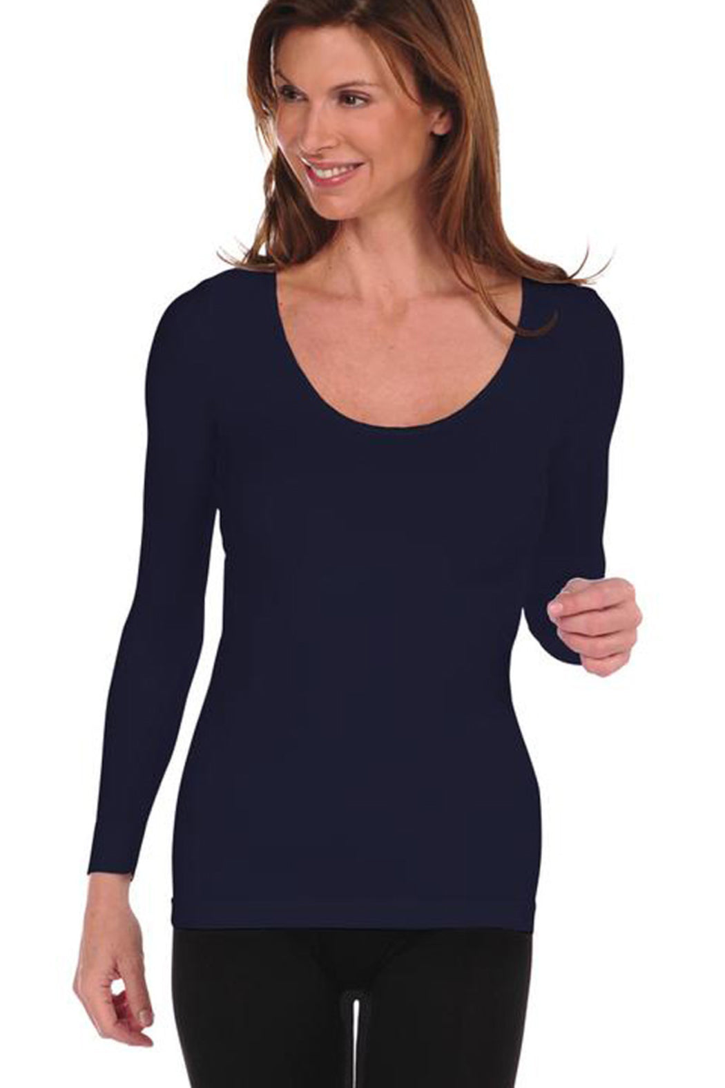 LONG SLEEVE U-NECK TOP