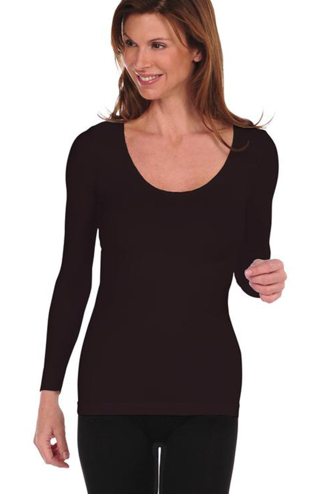 LONG SLEEVE U-NECK TOP