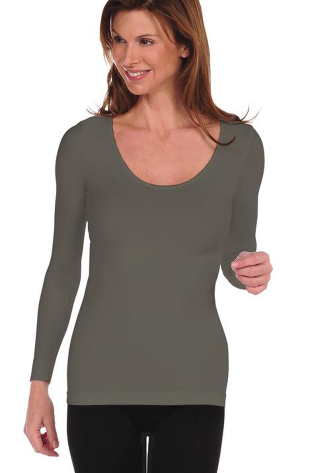 LONG SLEEVE U-NECK TOP
