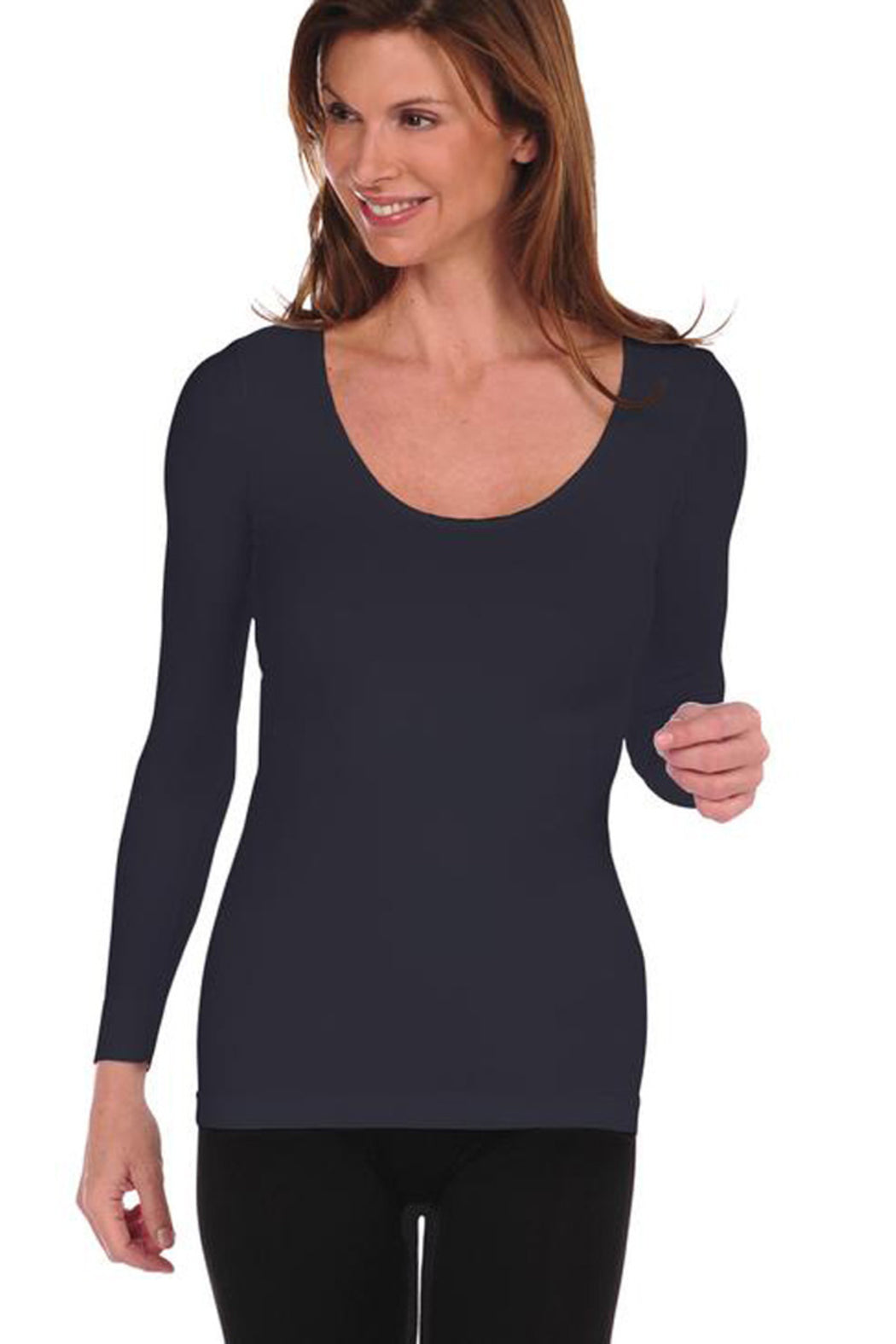 LONG SLEEVE U-NECK TOP