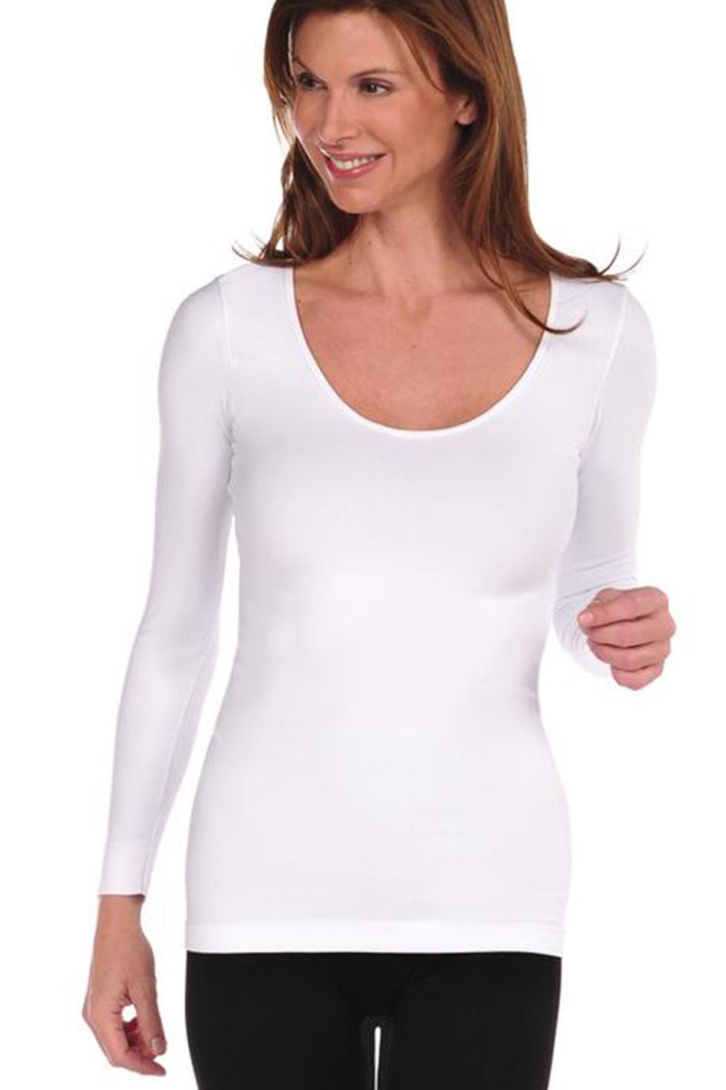 LONG SLEEVE U-NECK TOP