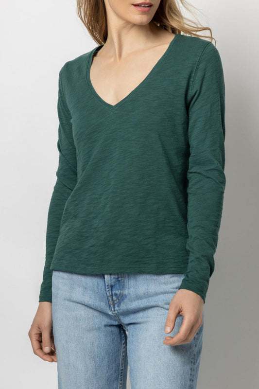 Long Sleeve V Neck Tee
