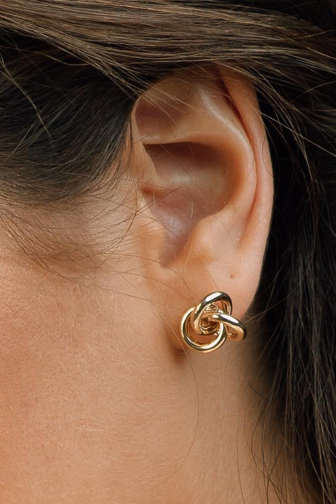 Looping Mini Hoop Gold Earrings - Astrid