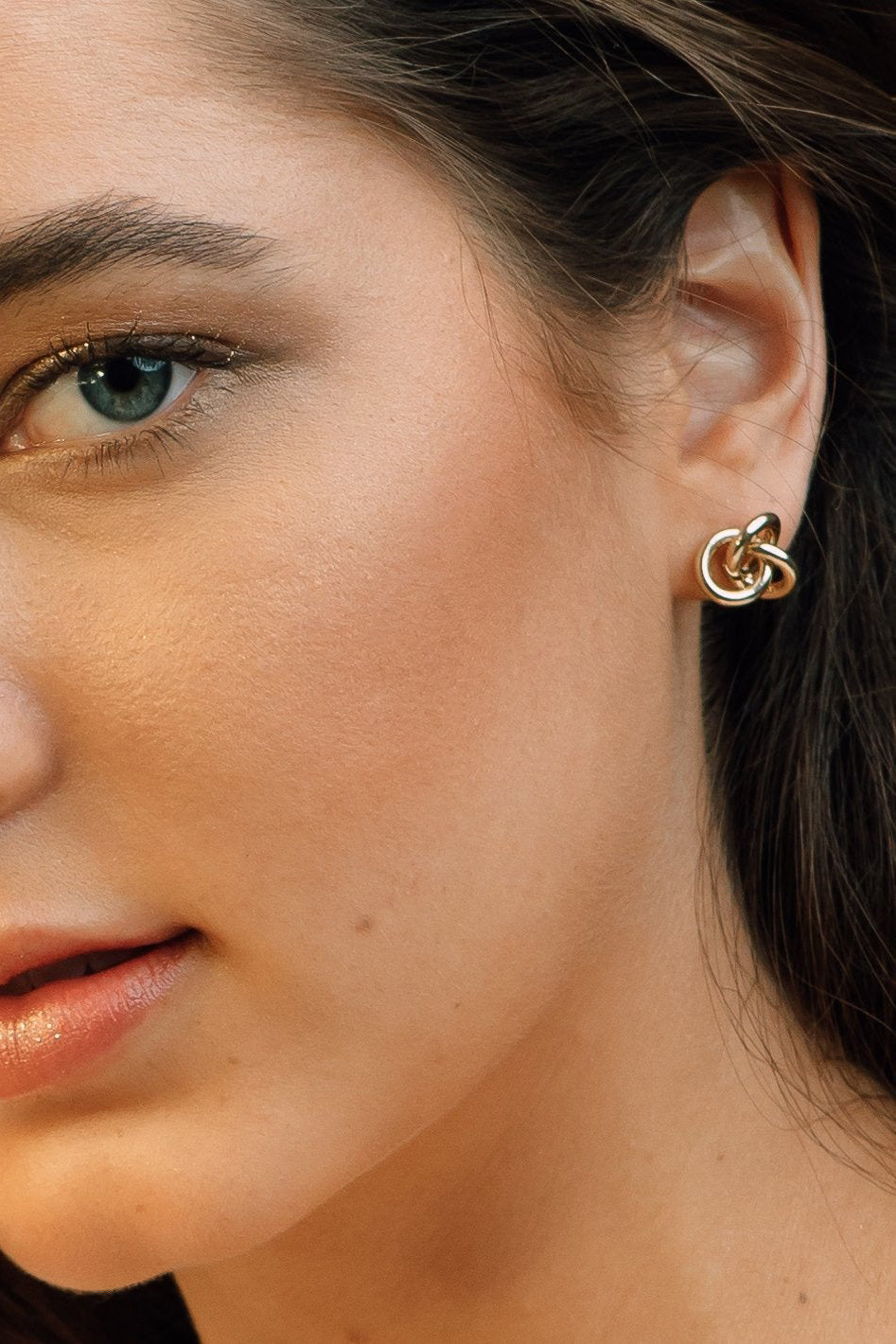 Looping Mini Hoop Gold Earrings - Astrid