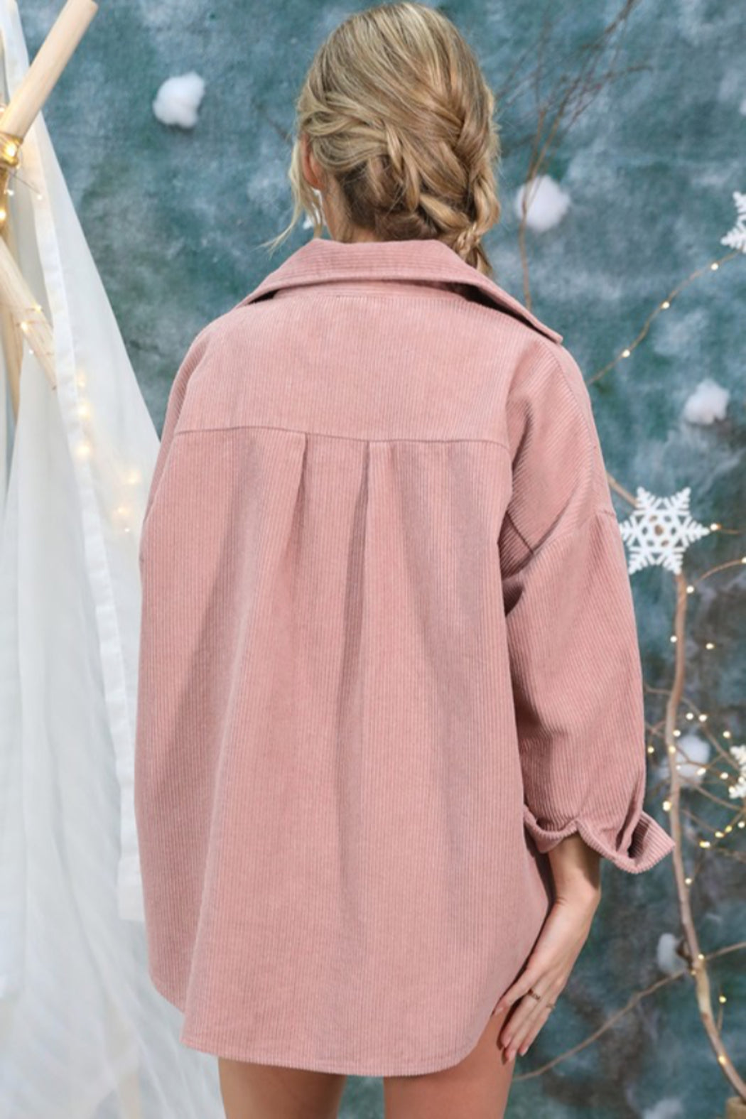 Loose Fit Corduroy Shirt Jacket