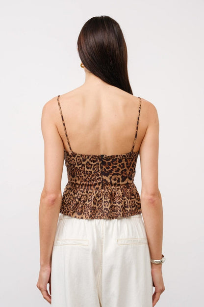 Leopard Mesh Top