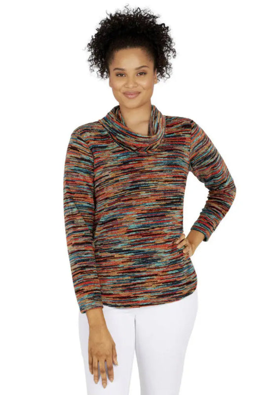Luxe Chenille Cowl Neck Top