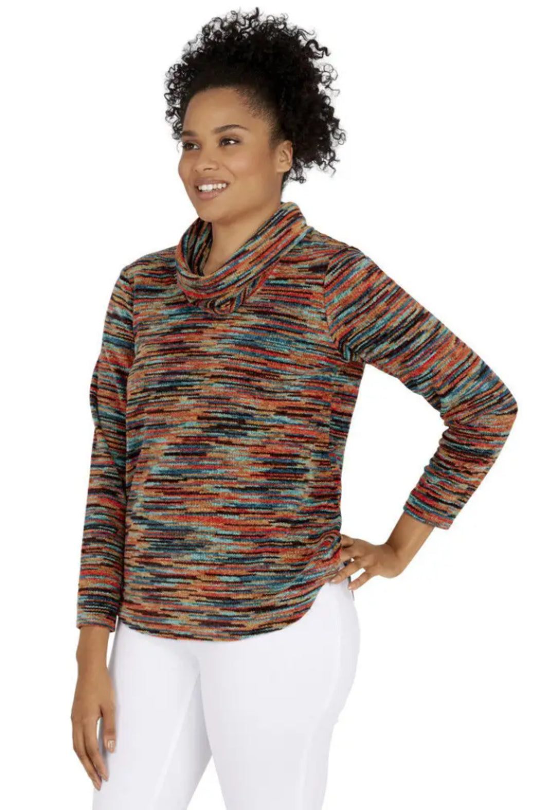 Luxe Chenille Cowl Neck Top