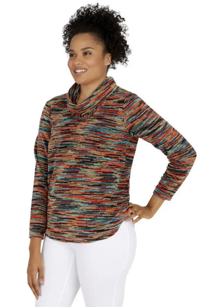 Luxe Chenille Cowl Neck Top