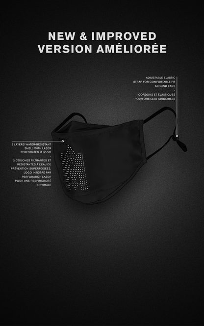 Mackage M2 upcycled face cover with adjustable straps