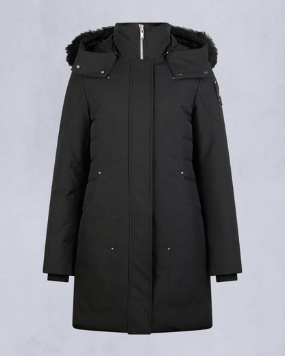 Moose Knuckles Womens Cloud Parka in Black with Black Shearling