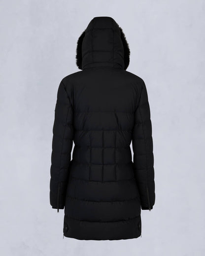 Moose Knuckes Womens Watershed 3 Parka Black with Black Shearling