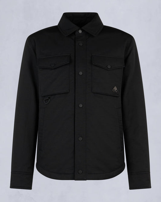 Moose Knuckles Mens West Shirt Jacket in Black