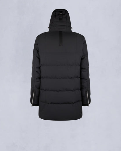 Moose Knuckles Mens Cloud Parka in Black with Black Shearling