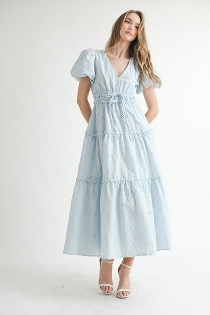 Embroidered Eyelet Dress