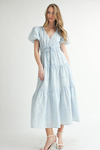 Embroidered Eyelet Dress