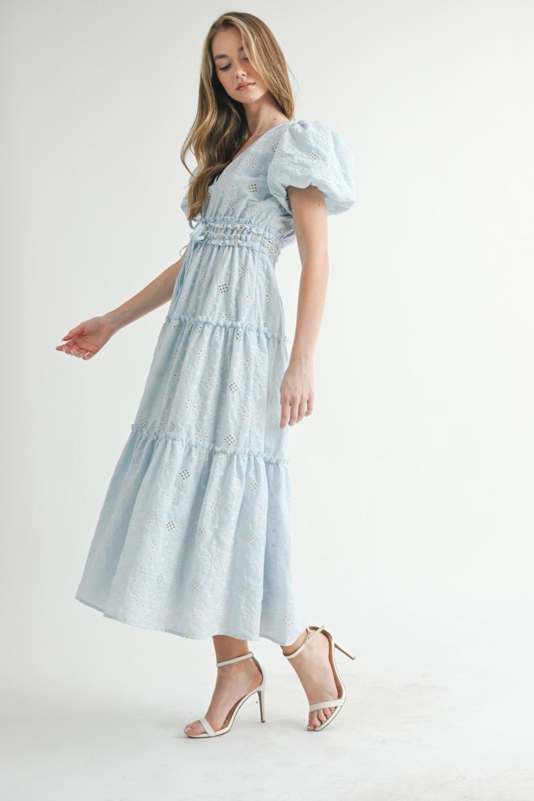 Embroidered Eyelet Dress