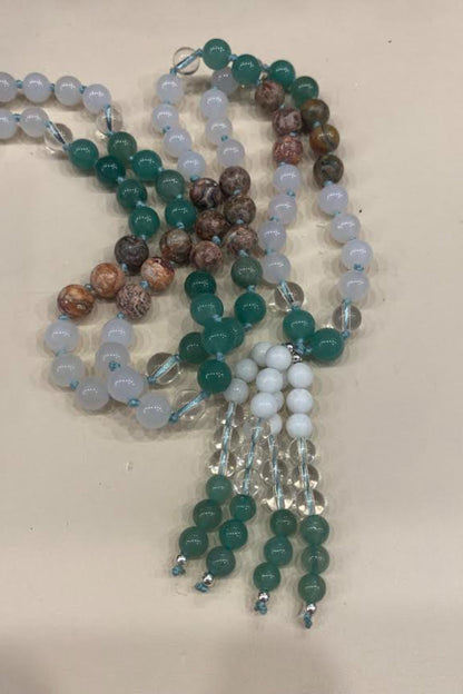 Mala Stone Necklaces W/ Worry Stone