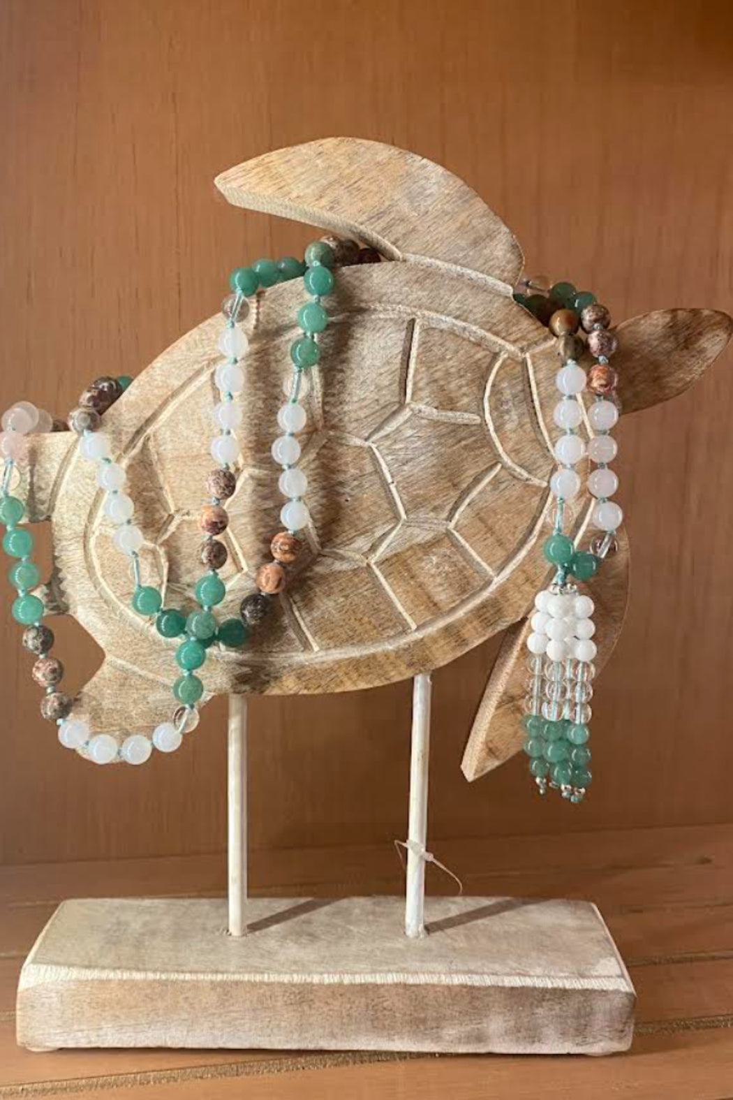 Mala Stone Necklaces W/ Worry Stone