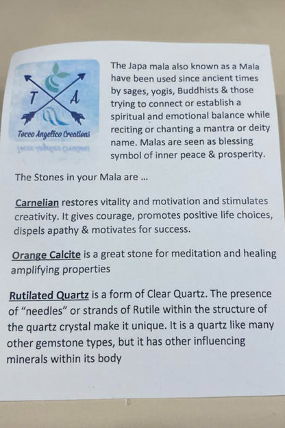 Mala Stone Necklaces W/ Worry Stone