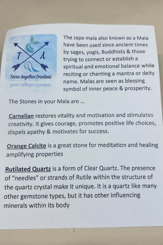 Mala Stone Necklaces W/ Worry Stone