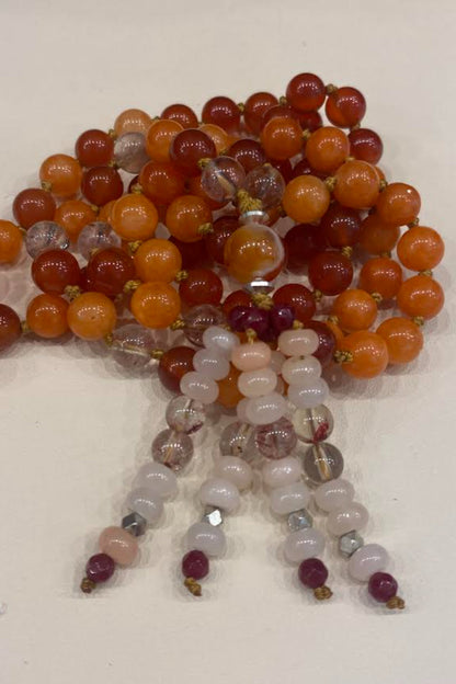 Mala Stone Necklaces W/ Worry Stone