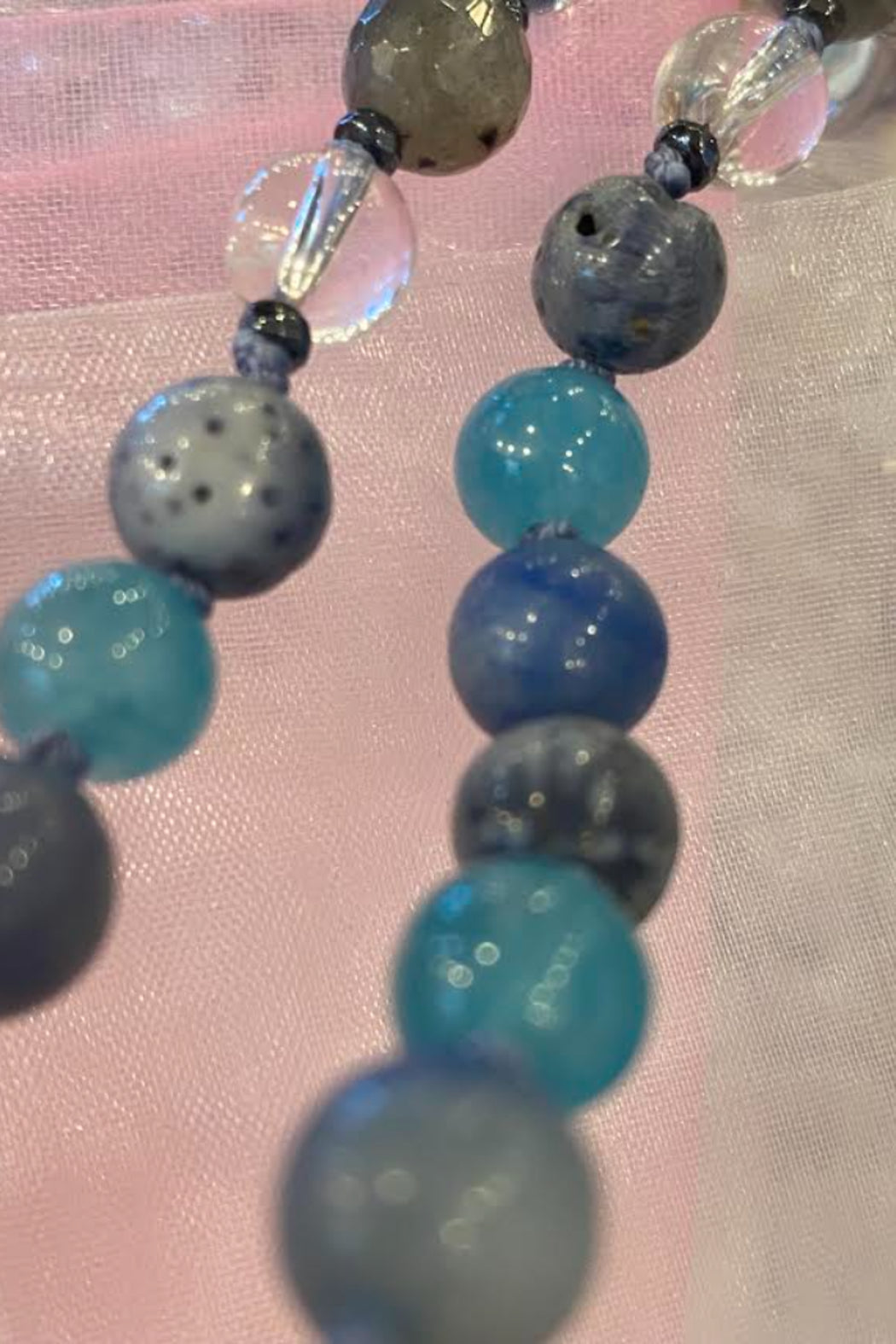 Mala Stone Necklaces W/ Worry Stone