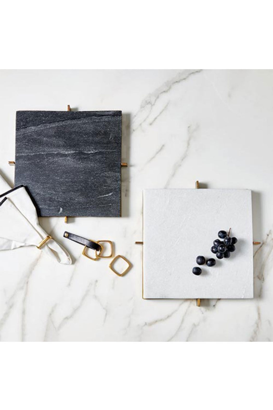Marble Tray w/ Metal Stand