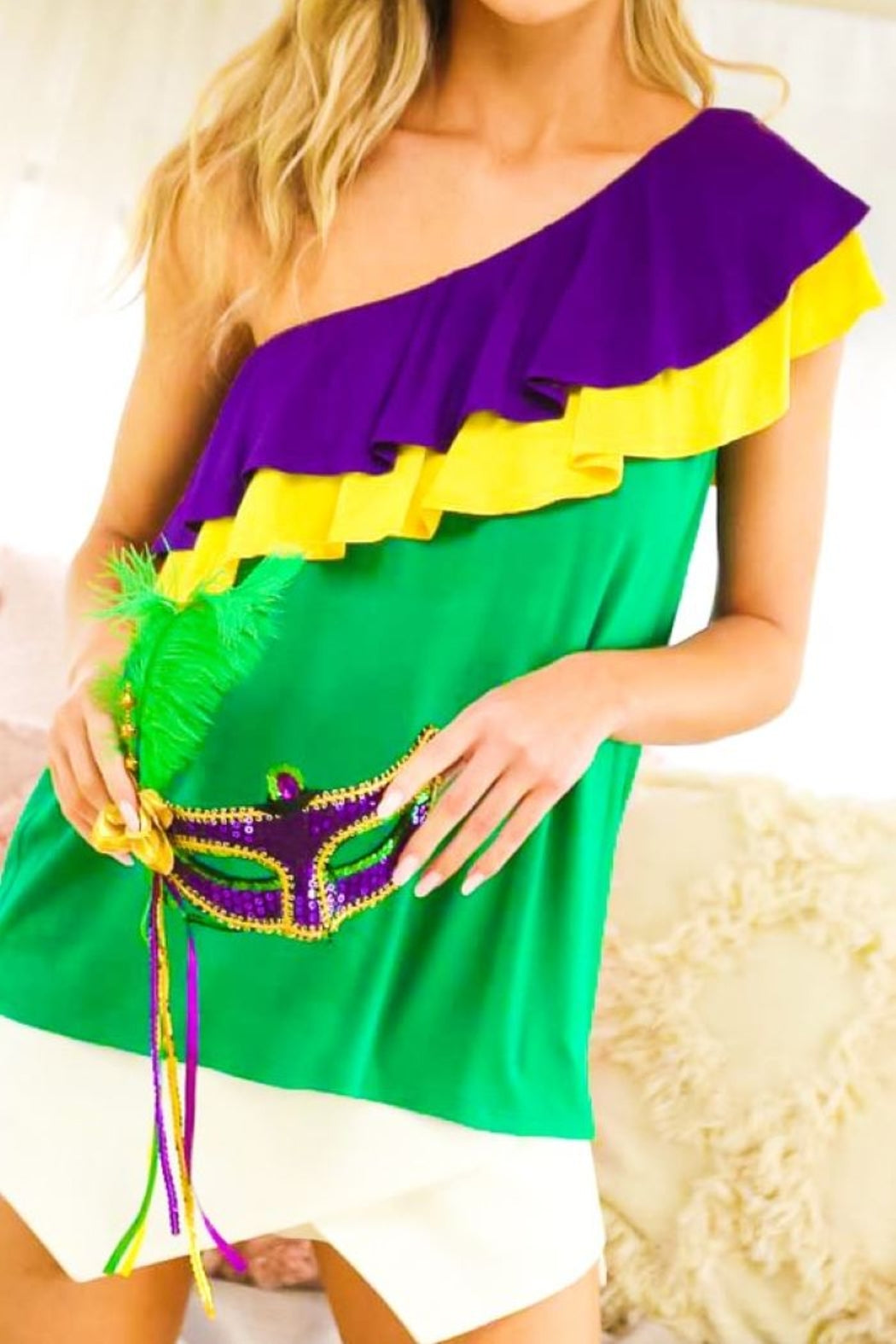 Mardi Gras Babe Top