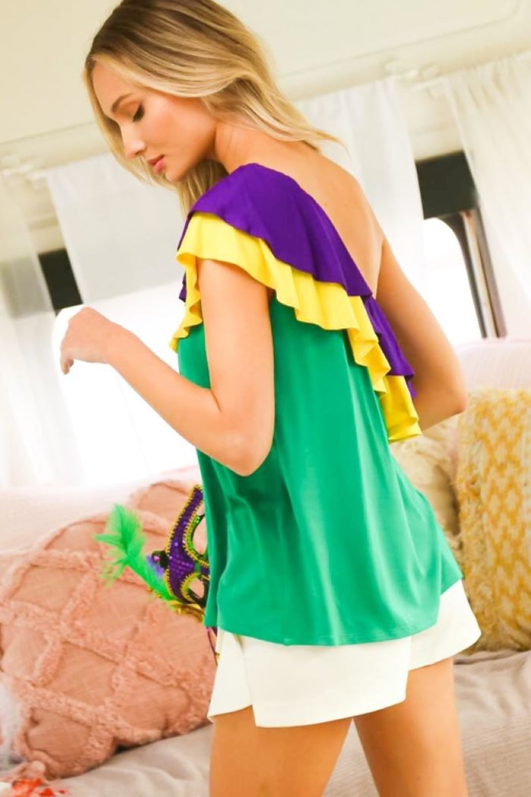 Mardi Gras Babe Top