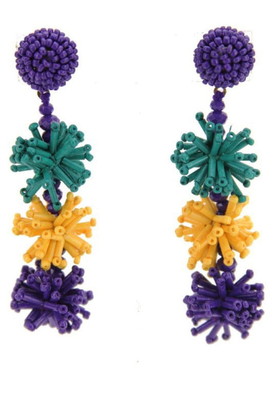 Mardi Gras Fun Earring