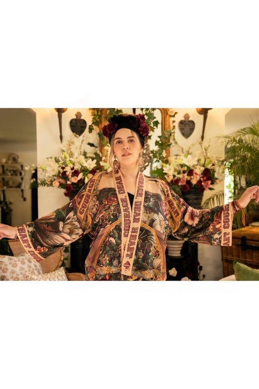 Dear Heart Cropped Kimono