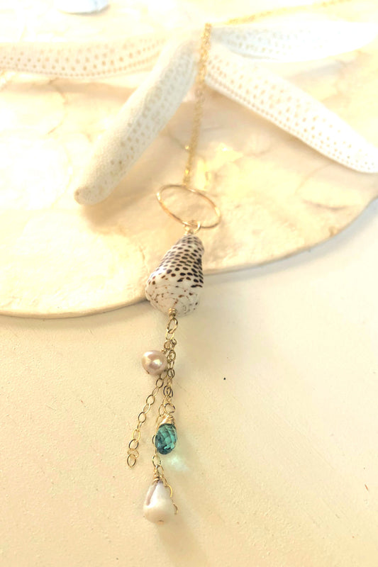 Maui Shell Necklace - 14K Gold Filled - Long