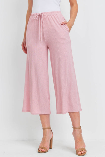 Mauve Pockets Crop Pants