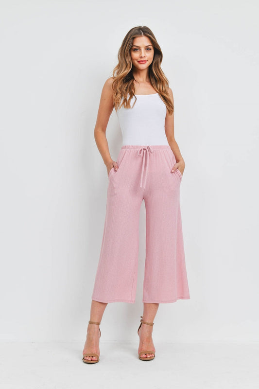 Mauve Pockets Crop Pants