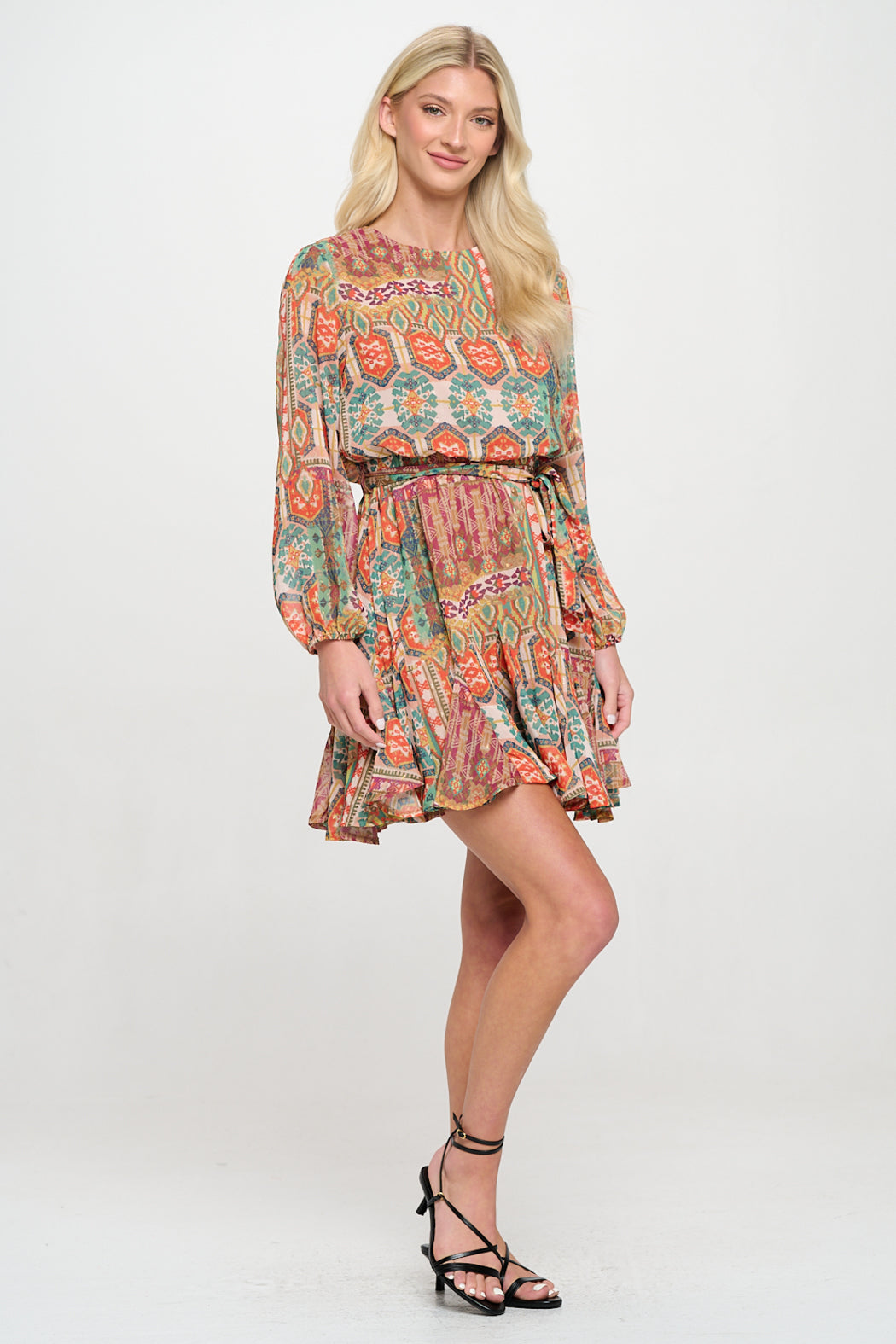 Ancient Tapestry Long Sleeve Dress