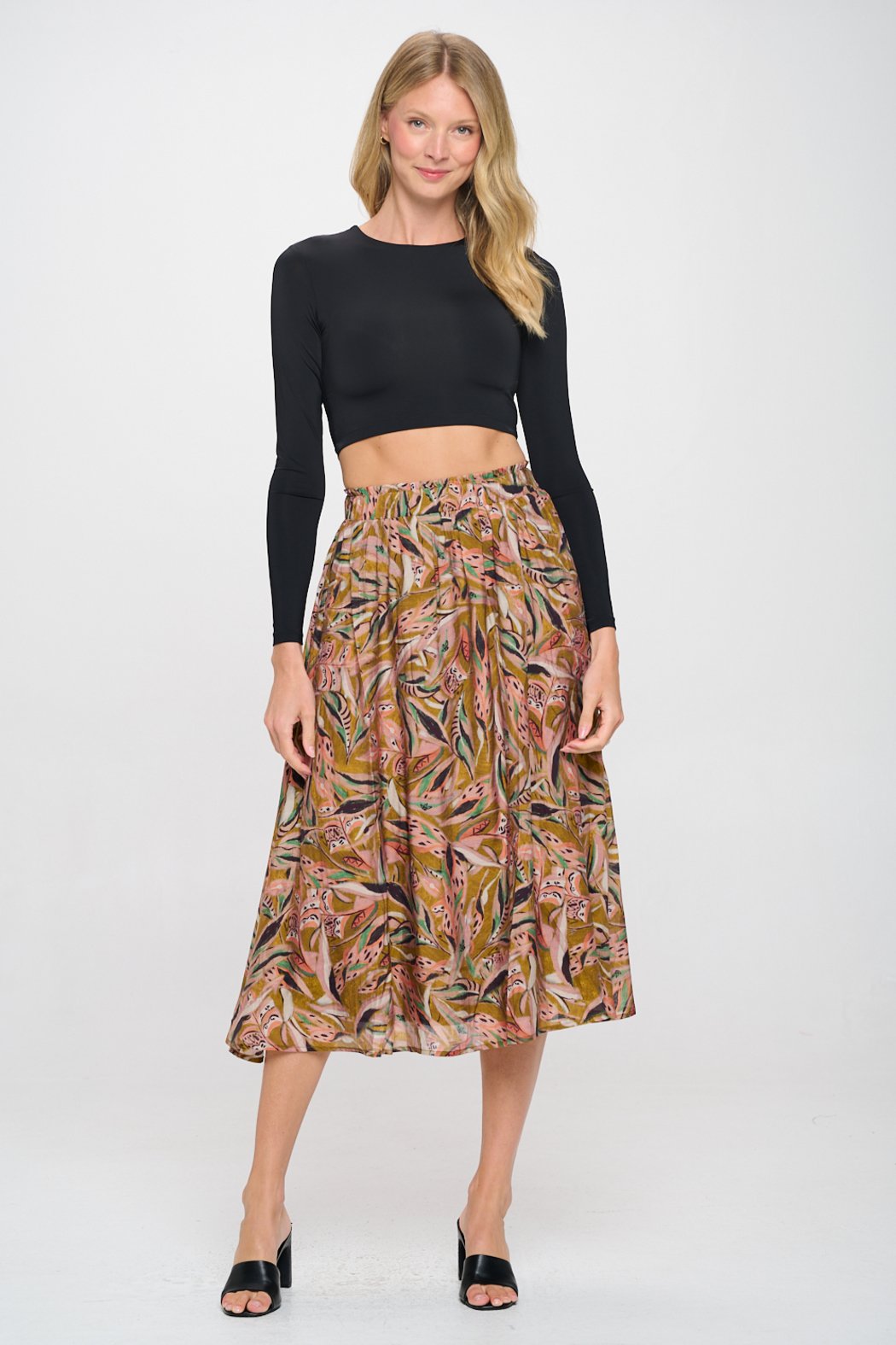 Autumn Leaves Olive Anna Skirt