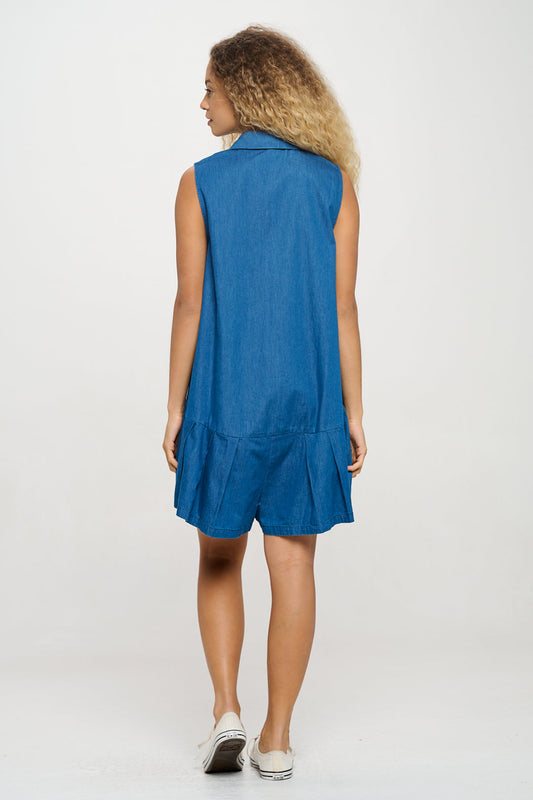 Azure Chambray Romper