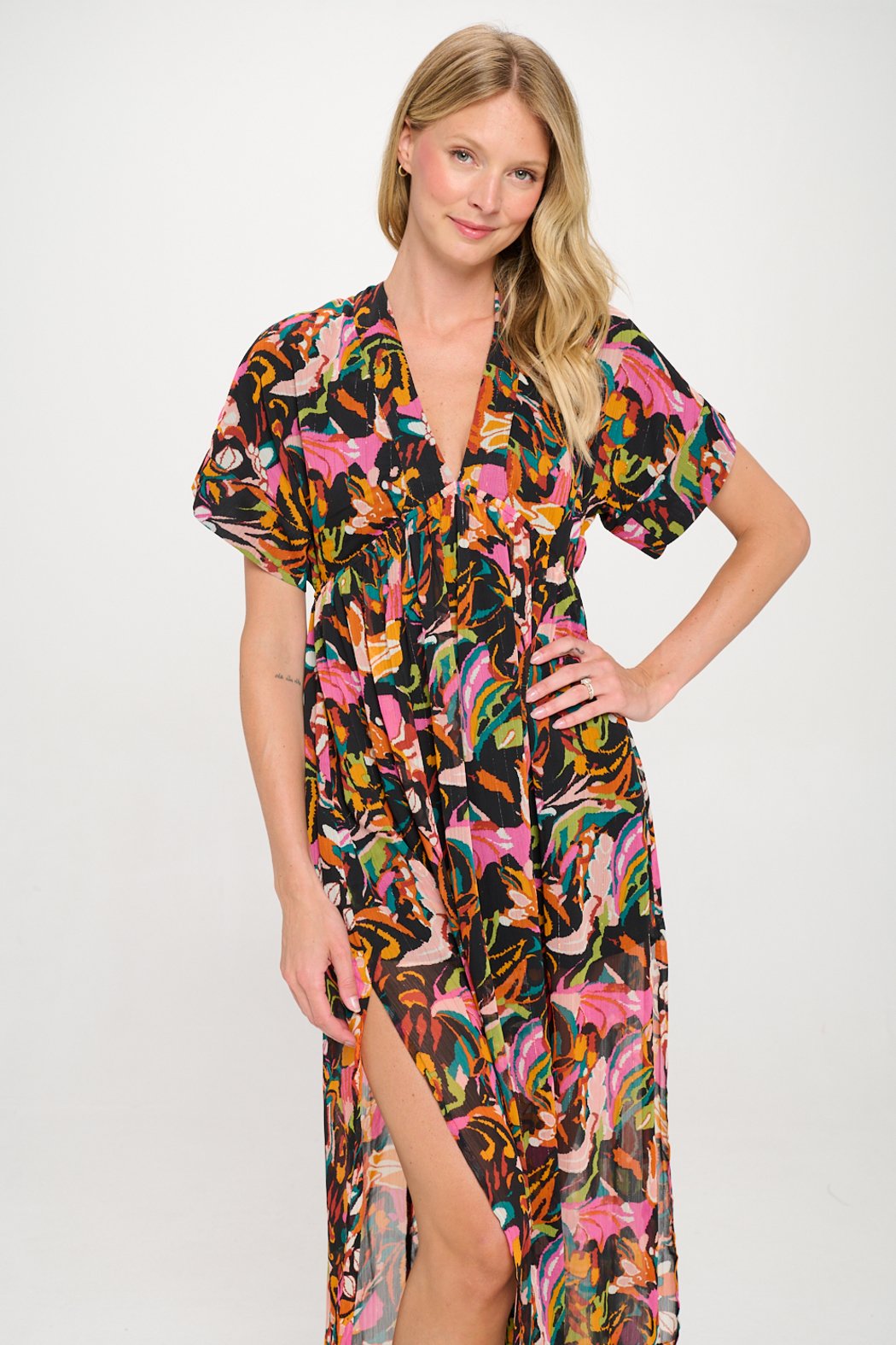 Black Ikat Andre Dress