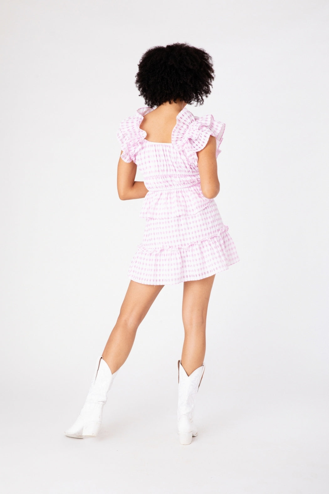 Lavender Gingham Selena Skirt