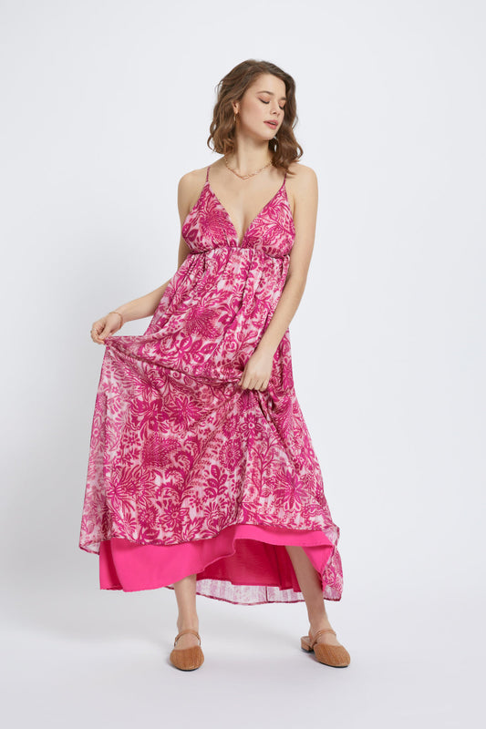 Magenta Gold Amara Skirt