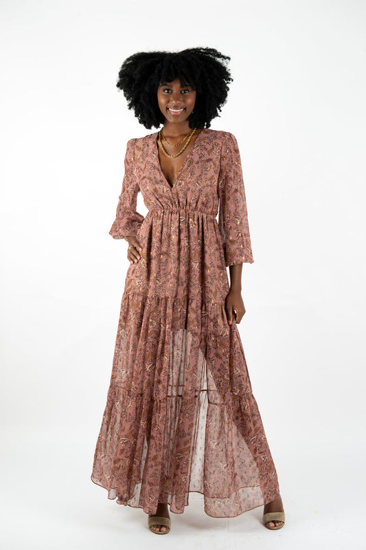 Mauve Garden Tula Maxi Dress