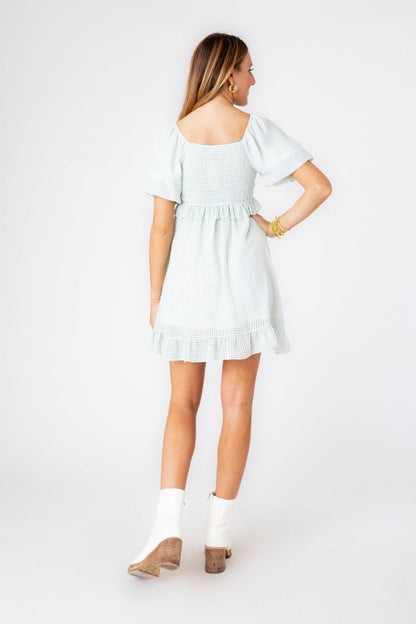 Mint Check Garden Dress